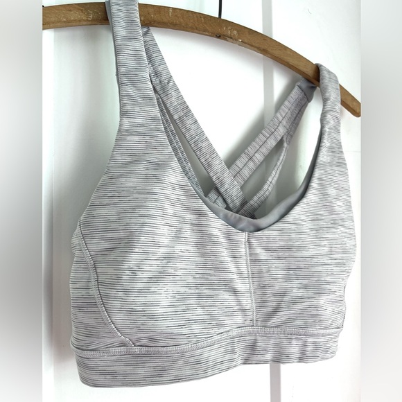 Lululemon Stash N Run bra 6 Gray White - Picture 7 of 8